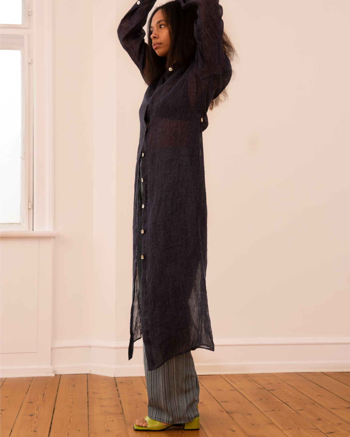 Striped Denim Trouser
